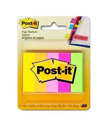 Post-it 670/5 Not Sayfa İşareti 5 Renk 100 Yaprak Resmi