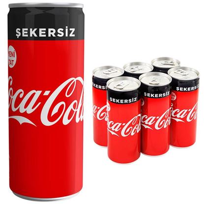 Coca Cola Slim Şekersiz 250 ml Kutu Resmi