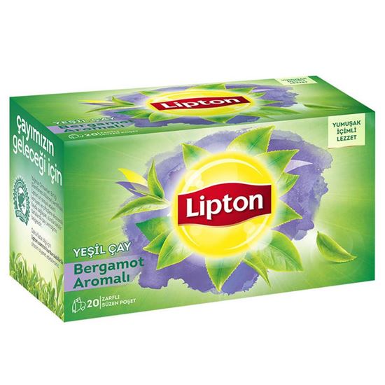 Lipton Yeşil Çay Bergamotlu 20'li Paket resimleri