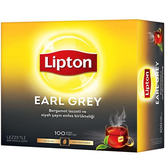 Lipton Earl Grey Bardak Poşet Siyah Çay 100'lü resimleri