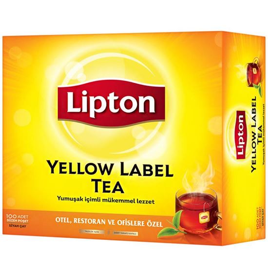 Lipton Yellow Label Bardak Poşet Siyah Çay 100'lü resimleri