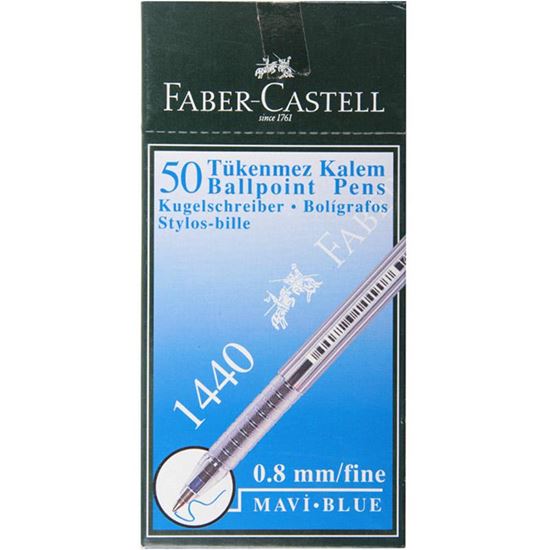 Faber Castell 1440 Tükenmez Kalem 0.8 mm 50'li Mavi resimleri