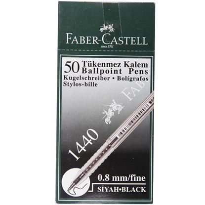 Faber Castell 1440 Tükenmez Kalem 0.8 mm 50'li Siyah Resmi