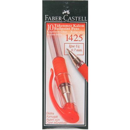 Faber Castell 1425 İğne Uçlu Tükenmez Kalem Kırmızı Resmi