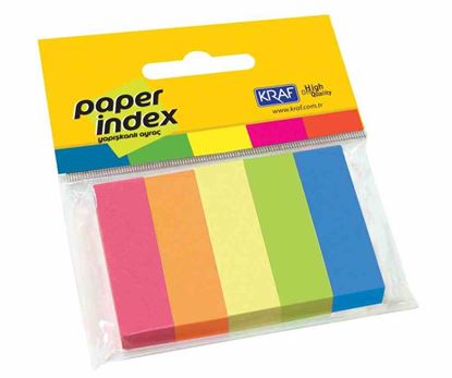 Kraf Kağıt Index 15X50 mm 5 Renk 100 Sayfa Resmi