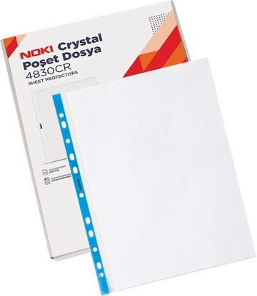 Noki Mavi Kenarlı PP Kristal Dosya 100'lü Resmi