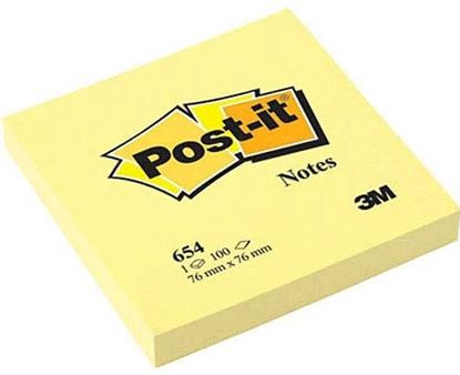 Post-it 654 Not Sarı 100 Yaprak 76X76 Resmi