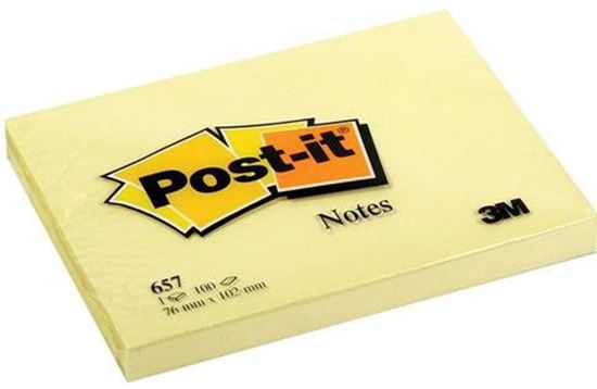 Post-it 657 Not Sarı 100 Yaprak 76X102 resimleri