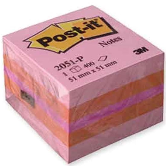 Post-it 2051P Mini Küp Not Pembe Tonları 400 Yaprak 51X51 resimleri