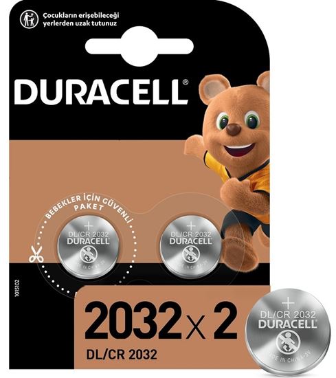 Duracell CR2032 Düğme Pil 2'li Kart resimleri