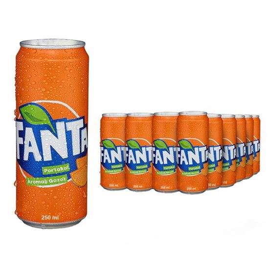 Fanta Slim 250 ml Kutu Portakal resimleri